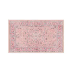 Ruggable 3'x5' Washable Bridgerton Debutante's Dream Area Rug Rose Ruggable 3'x5' Washable Bridgerton Debutante's Dream Area Rug Rose