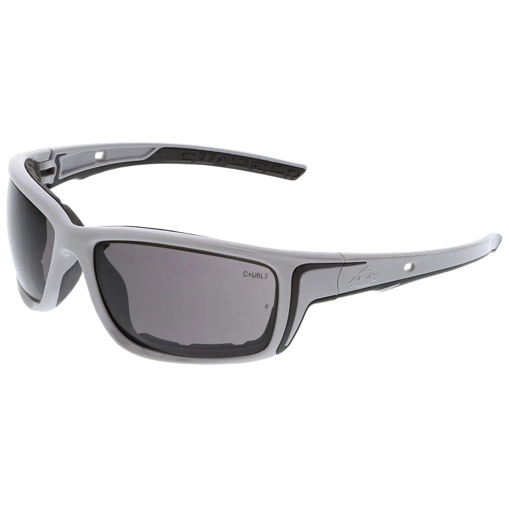 MCR Safety Swagger SR5 Industrial Safety Glasses, Gray Frame, Foam-Lined, Gray MAX6 Anti-Fog Lenses – Impact-Resistant, Multifunctional Anti-Fog Lenses Eye Protection, Impact-Resistant Eye Protection