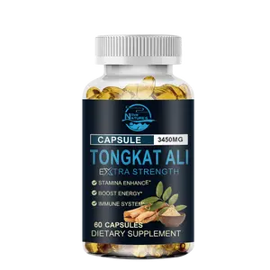 Tongkat Ali Supplement 3450 mg Ashwagandha, Maca, Ginseng Complex Herbal Healthcare Supplement, 120 Capsules Dietary Supplement, Vegan, Edible, Fitness Natural