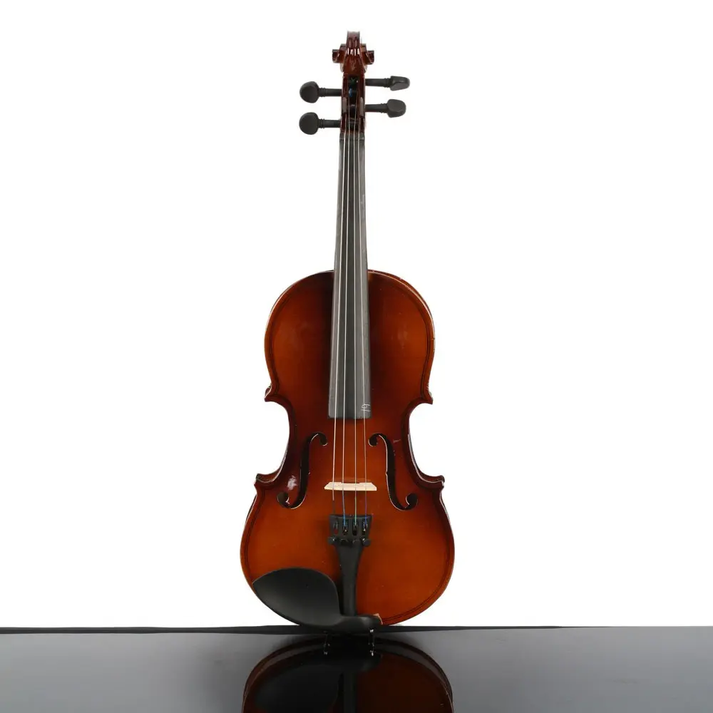 1/4 Size Acoustic Violin Accessory Set with Basswood Body, Arbor, Blacked Wood & Durable Materials – Includes Protective Case, Tiny Violin Bow, Natural Rosin (Free Gift for Rosin, Ideal Gift for Young Violinists)