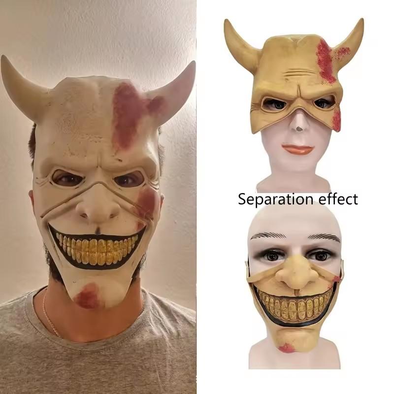 Horror The Black Phone Mask Cosplay Scary The Grabber Evil Killer Latex Helmet Halloween Carnival Party Costume Props men andwomen Horror The Black Phone Mask Cosplay Scary The Grabber Evil Killer Latex Helmet Halloween Carnival Party Costume Props men andwomen