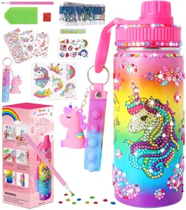 Water Bottle Kits for Girls,Stainless Steel Mermaid Water Bottle Girls,Ages 4-6-8-10