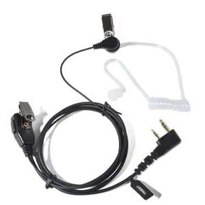 YNIBST K-Plug Two Way Radio Earpiece with Mic PTT Acoustic Coil Tube Surveillance Headset for Baofeng UV 5R Walkie Talkie Compatible with Kenwood, Retevis, Pxton, Wouxun,HYT Radio for Security, Restaurant, Warehouse & Outdoor Use