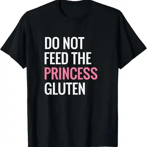 Funny Gluten Free Princess Design T-Shirt Made In USA For Women For Men [SaffronSequin cotton t-shirt/sweatshirt/hoodie, soft and comfortable]