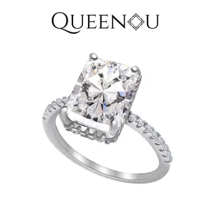 【366】New Year Promo 4CT Synthetic Moissanite Ring - Classic, Fashionable, and Elegant Everyday Ring for Women, Perfect for Wedding, Anniversary, or Birthday Gifts