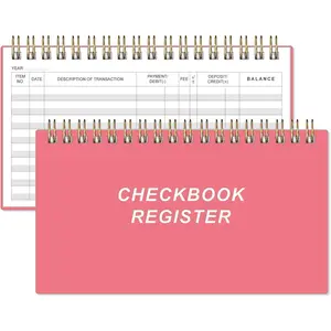 Check Registers for Personal Checkbook - A6 Blank Ledger Transaction Registers for Personal, Check Register Book for Checking and Saving Account, Deposit and Credit Card, 3,75" x 6.75",