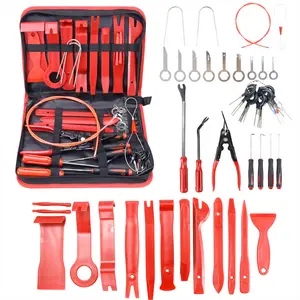 43pcs Car Trim Removal Tool Auto Trim Puller Tool Kit Pry Tools Set For Trim Panel Door Audio Auto Clip Pliers Fastener Remover Set