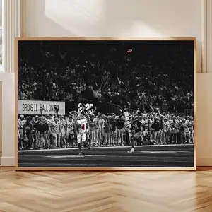 [Sale Up To 50%][No frame, Free Ship] Jeremiah Smith Catch Photo Natty Ohio State vs notre dame Poster