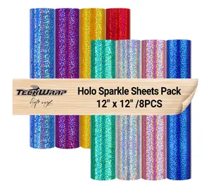 Teckwrap Holographic Sparkle Vinyl 8 Sheets Pack
