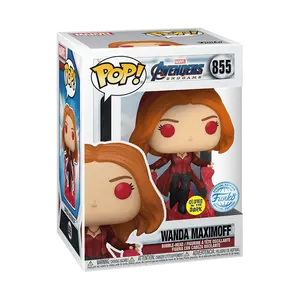 Funko Pop! Marvel - Wanda Maximoff (Glow) #855 Exclusive (Sticker may vary) Collectible Pop Vinyl Figure