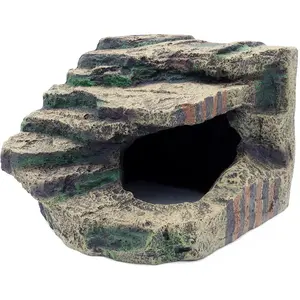 Large Resin Reptile Tank Accessories Hideouts Cave Habitat Decor for Leopard Gecko Lizards Turtle
