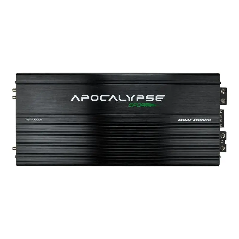 Deaf Bonce Apocalypse ASA-3000.1 Class D Monoblock Car Audio Amplifier - 3000W RMS, 1 Ohm, for Car Stereo Upgrades, Subwoofer Heavy Bass Enhancement