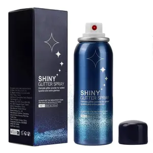 Body Glitter Spray【Long Lasting】【Skin Friendly】【Quick-Drying】 Glitter Spray for Hair/Body, 60ml