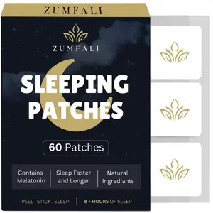 Zumfali Natural Sleep Patches - 60 Pcs for Snoring & Restful Nights - Easy Peel, Drug-Free Formula with Melatonin for 8+ Hours of Sleep - Comfortable Wear for Travel & Home Use