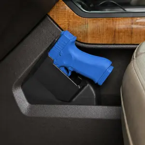 Truck Sidearm Holster Mount for 2014-2018 Silverado/Sierra, Driver Side Console Gun Holder, Magnetic Retention Pistol Mount, Fits Glock 19/42, P365, Hellcat, S&W Bodyguard 2.0