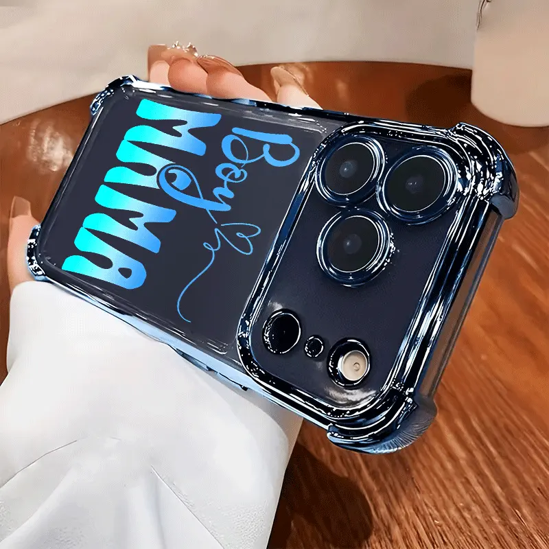 Fashion Shockproof Customized Cellphone Casing for Boy Mama - Soft Silicone Electroplating Cover, 2D Printing, 4-Corner Thick Bumpers, Compatible with iPhone 17 Air,16,15,14,13,12,11 Pro Max Plus
