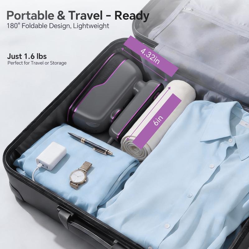 GREENYEE No Burns & 2X Faster | 150ml Smart Steam Iron | No Leaking 1000W, 6 Modes LED & 6.5" Wide Panel 2-in-1