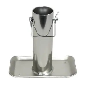 Jeremywell Trailer Jack Detachable Foot Plate 5000 lbs Capacity for A-Frame Boat RV Camper 7-1/2 Tube Length