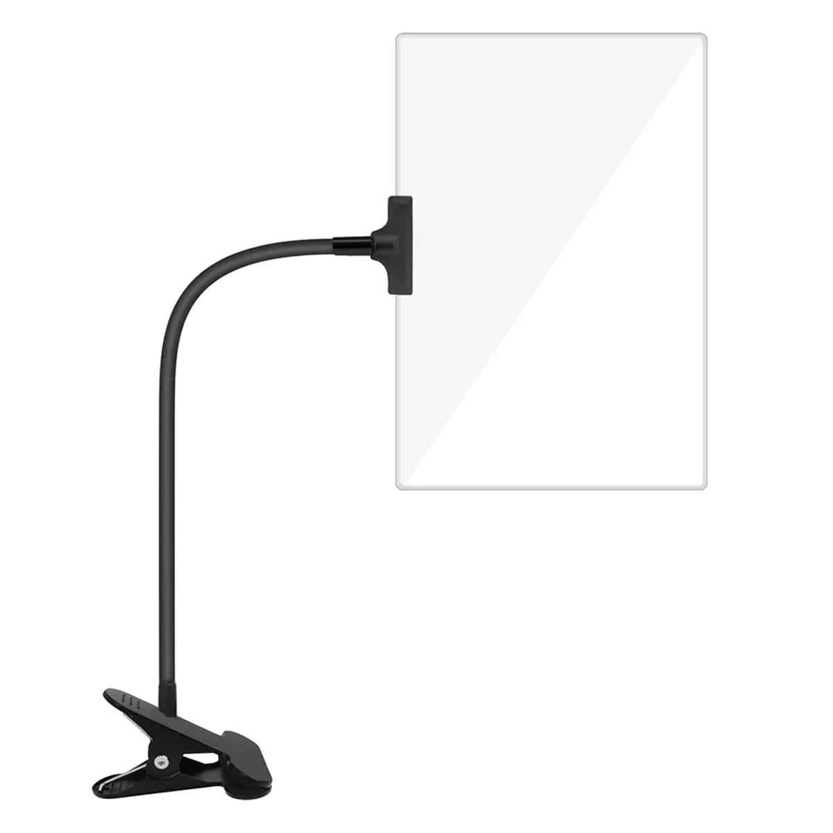 Clip-On Tabletop Magnifying Glass - 5X Magnification, 6x3.5 in/15x9cm Desk Mount, Adjustable Flexible Gooseneck Clamp, Plastic, Office Work Desk Accessory for Rowing & Crew Water Sports, Desk Accessories