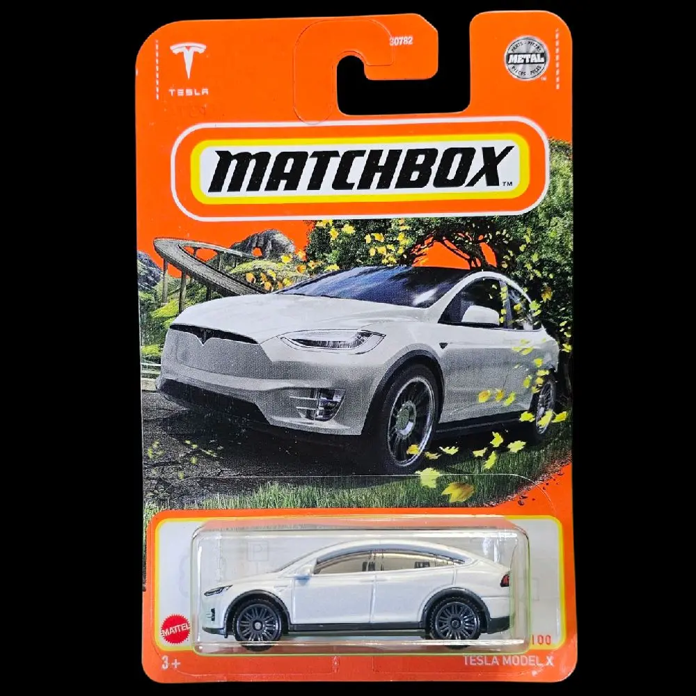 Matchbox - Tesla Model X Metalflake White car Diecast Collectible