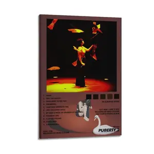 Puberty 2 Mitski Album Poster for Bedroom Aesthetic Canvas Wall Art Living Room Posters Painting Picture Print Modern Family Decor Artist Bathroom Poster