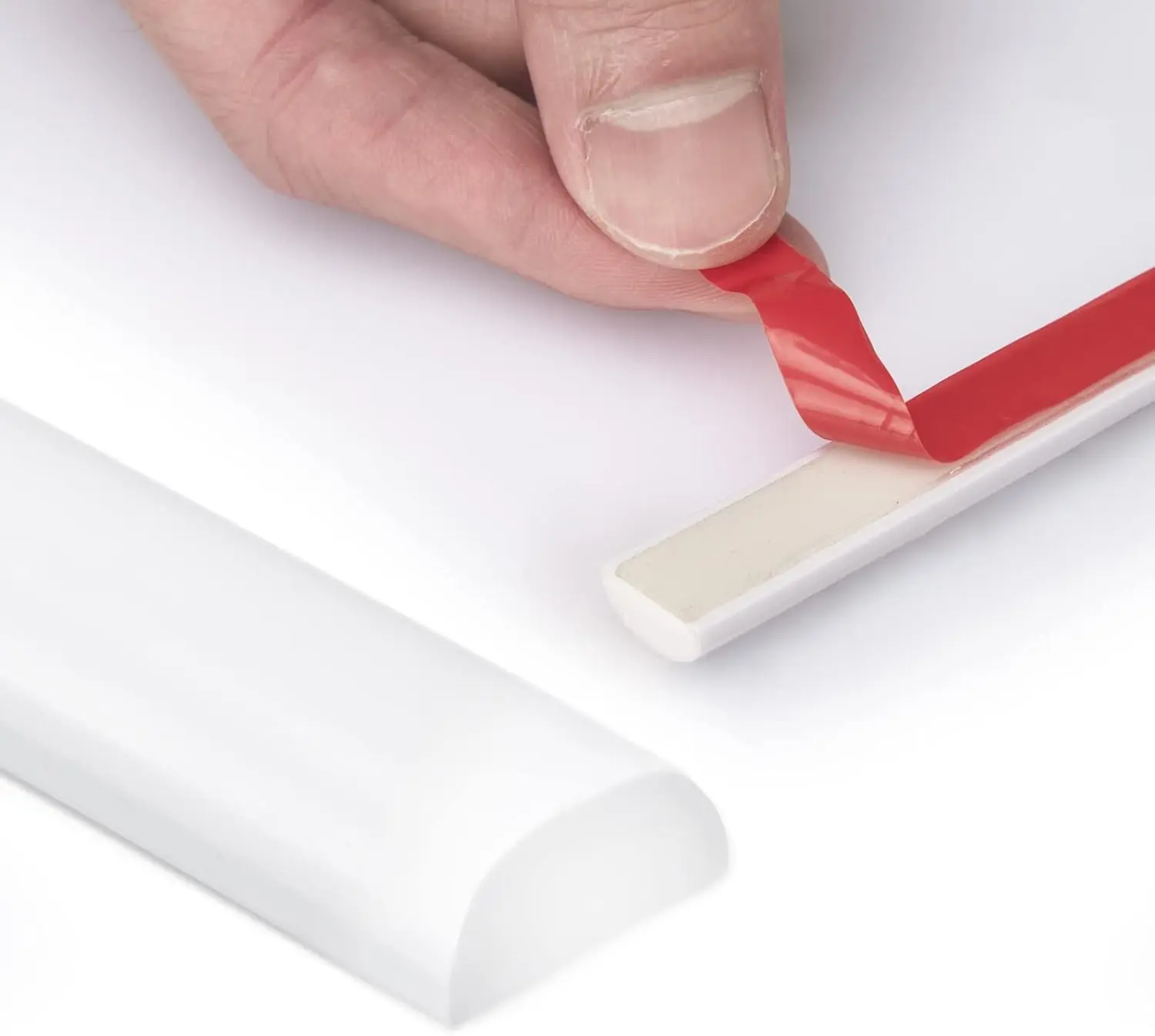 10 Ft Flexible Peel and Stick Trim Molding for Backsplash Tile Edge, Self-Adhesive Wall Trim for Corner Decor, 120x0.47x0.2 Inch White