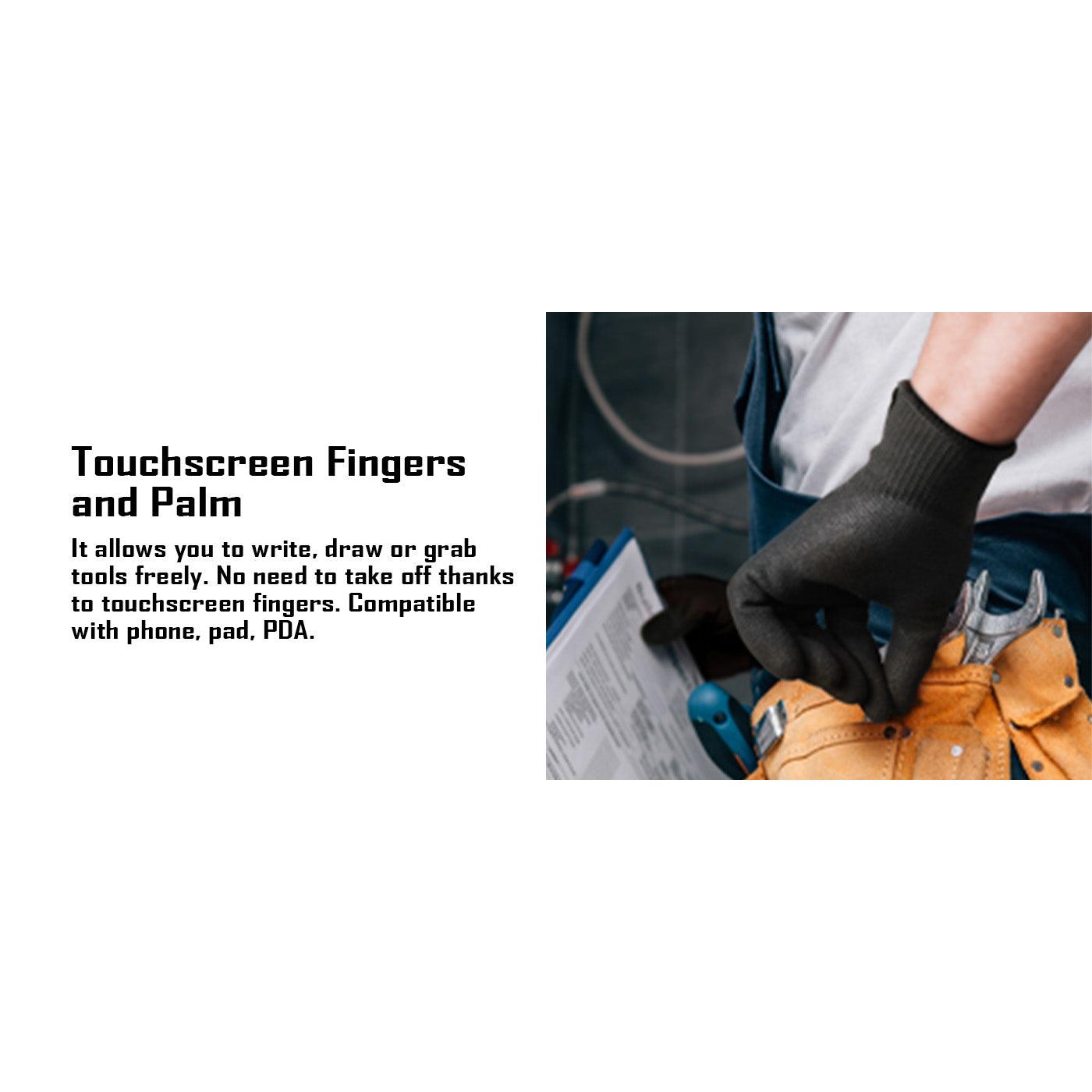 COOLJOB A3 Cut Resistant Safety Work Gloves, Touchscreen, Fishing Gloves(Black)