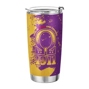 BB Greek Omega Psi Phi - 20 oz Stainless Steel Coffee Tumbler  Official Vendor