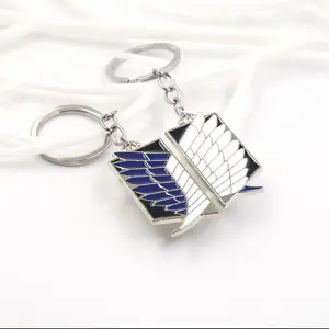 Anime Keychain Wings of Liberty Scouting Legion Cosplay Fans Pendant keyring for Women Men Backpack Jewelry Gift