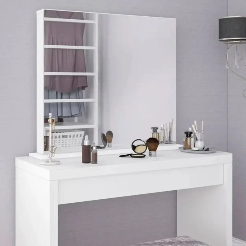 Wall-Mounted or Vanity Mirror with Shelf | Versatile & Modern Design