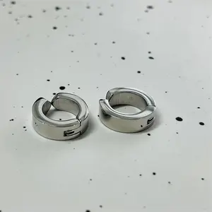 GTHIC Simple Silver Color Stainless Steel Ear Cuffs Minimalist Jewelry for Men and Women Daily Wear