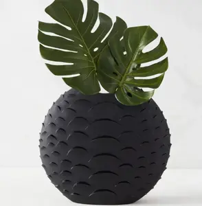 Z Gallerie Cobra Vase with Lightweight Resin Decor Matte Flower Design Home Decoration Accent Snake Scales