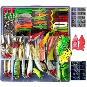 Pcs Fishing Lure Tackle Box Kit for Fresh and Saltwater Set