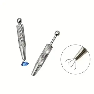 4-Claw Jewelry Tweezers, Jewelry Making Tool, Jewelry Making Tool for Beads and Small Parts, Ergonomic Design Aluminum Craft Tool, Stainless Steel Tweezers