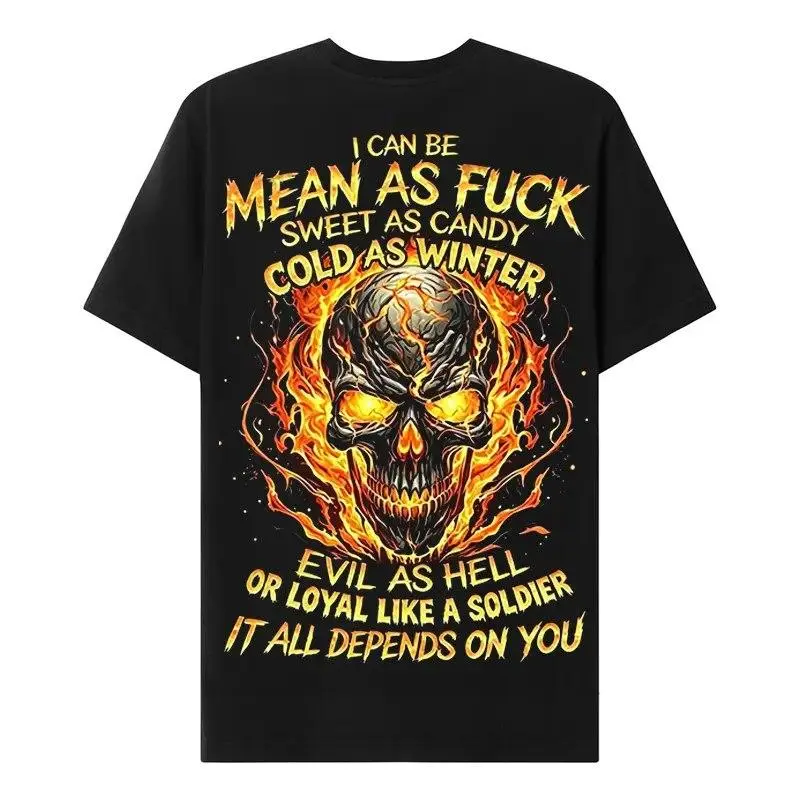 Royal Andree Generation X I Can Be Mean As Fuck Sweet As Candy Cold As Winter Custom Year Skull T-shirt Breathable Tshirt Cotton