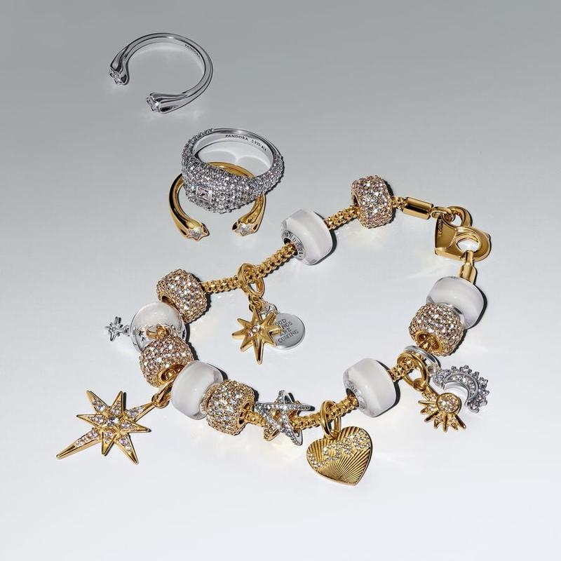 Splittable Sun & Moon Charm,Jewelry Accessories,Bracelet Pendant Jewellery Necklaces Hypoallergenic Cubic Zirconia Hypoallergenic Gold Plated