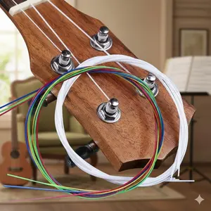Durable Nylon Ukulele Strings Set with Nano Anti-Mold Anti-Rust Coating for Dorm Camping Performance Stay in Tune Quick Tuning Long Lasting Fray Resistant Strings