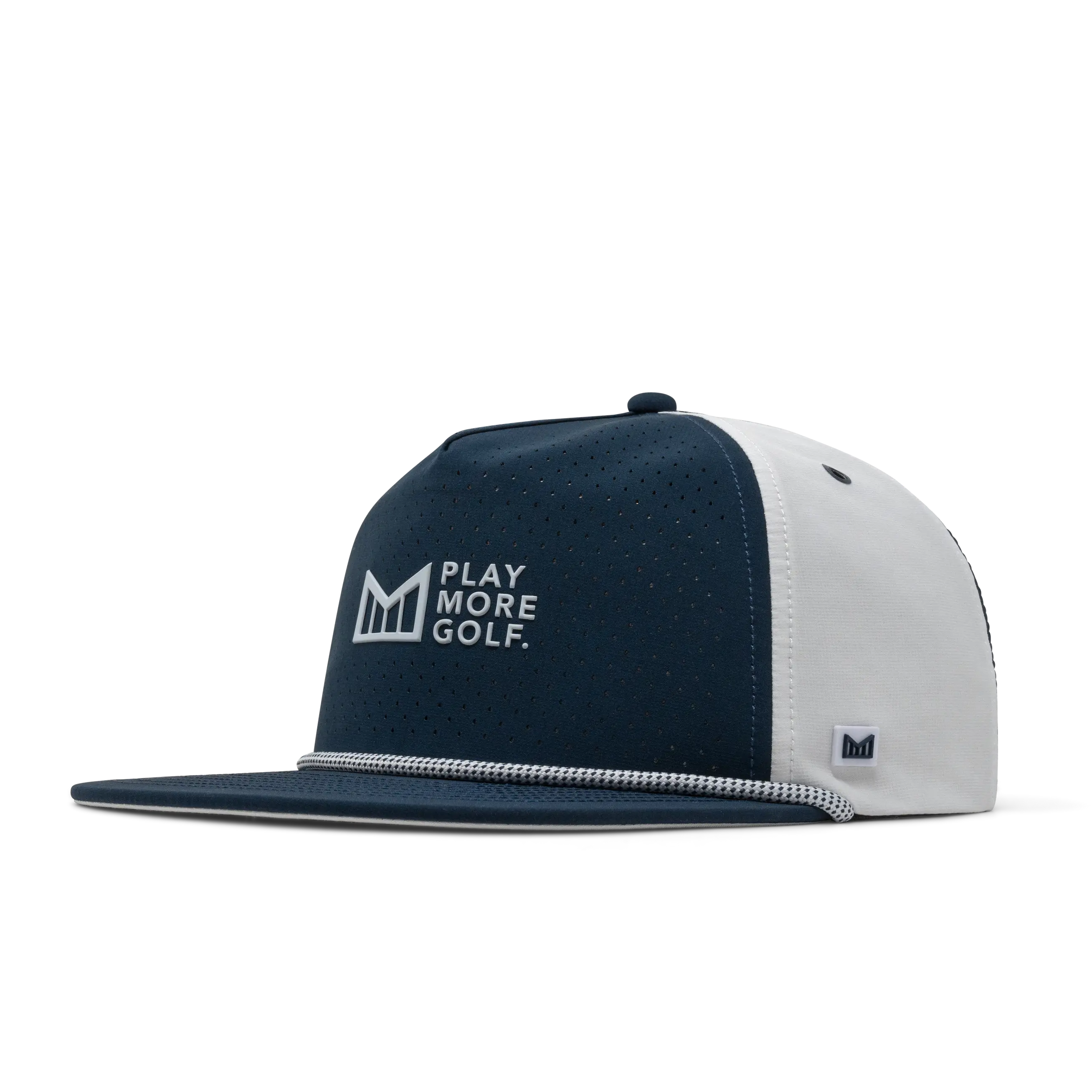 MELIN Coronado Links Hydro Golf Hat - Navy/White, Unisex Names, Lightweight, Breathable, Golfing Accessory with Tee Holder