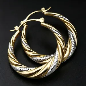 Big Hoop Earrings, Personalized large ear ring design, earrings for women, stylish accessories, casual and fashionable jewelry, Mother's Day and Valentine's Day gifts, jewelry gifts for her,14k gold-plated