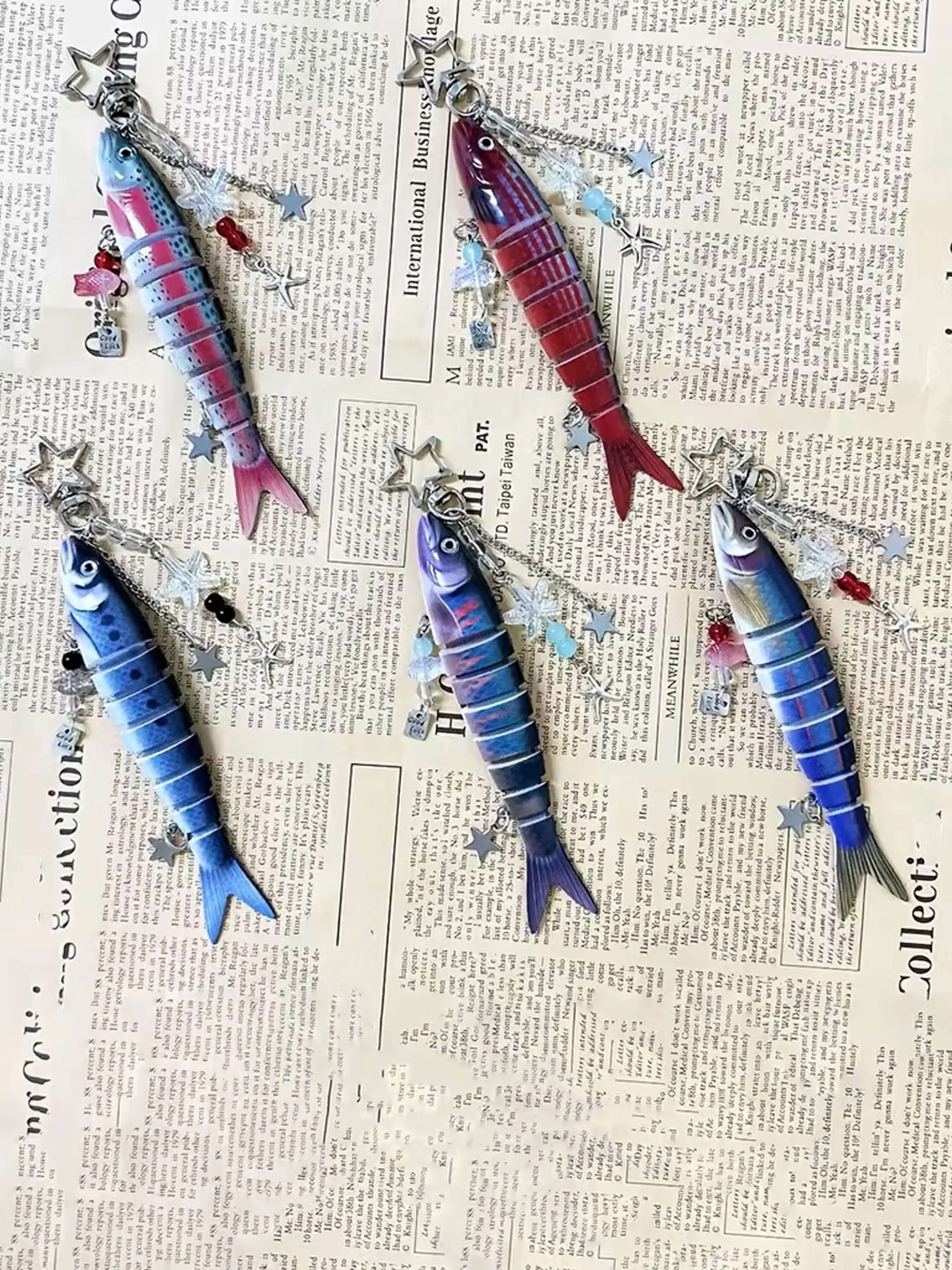 cute fishing lure UAIAGM Gag Lures Set Metal Luminous Sequin Spoons Funny Top Water Bass Fishing Lures Fishermen Gear Spinner Baits Freshwater Saltwater Equipment Fishing Hook for Fishing Lover Men(Black) : Sports subtle color on clothing or any home decor project. Fish Bait Keychain, Small Fish