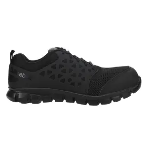 Reebok Work Mens Sublite Cushion Slip Resistant Composite Toe  Work/Duty - Black