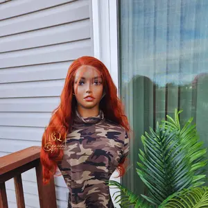 BQUEENS Majo 24 Inches 5"x5" Body Wavy Ready to Wear  Glueless #Redbrown Lace Closure Wig-100% Human Hair
