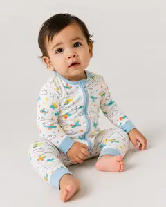 Unisex Little Aviator Bamboo Viscose Footless Zipper Onesie - Ultra-Soft Bodysuit for Preemies & Newborns (Baby & Maternity Clothing)