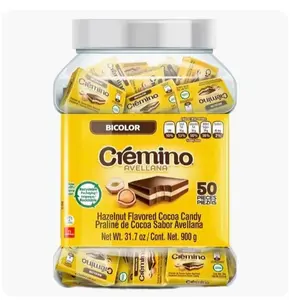 Cremino Avellana Hazelnut Flavored Bicolor Cocoa Candy 50 Pieces 31.7 oz Cont Net 900 g