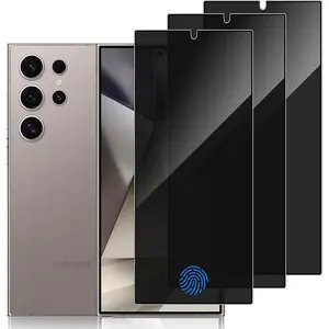 Privacy Screen Protector, 3 Counts Anti-scratch Durable Tempered Glass Film, Anti-spy Screen Protector for Samsung Galaxy S25 Ultra 5G, Phone Accessories, Cover