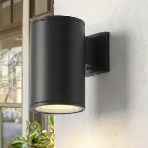 Outdoor Waterproof Wall Light Eu Style, Ip44 Aluminum Cylinder Up Lighting, Garden Patio Exterior Lamp (bulb Not Included)