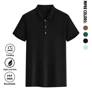 Mens Short Sleeve Polo Shirt Multiple Colors Cooling Lightweight Breathable Casual Summer Top