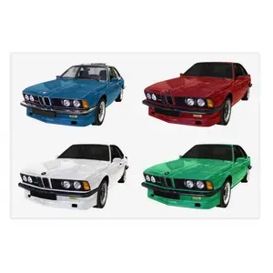 Retro Car Sticker Sheets, Alpina B7 Turbo, 1980s, German Tuner, Multi Color, Car Fans Gift, Scrapbooking, Laptop Decals, Journal