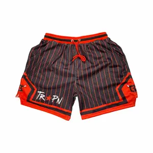 Trap Stripes Pro-Style Mesh Basketball Shorts — Premium