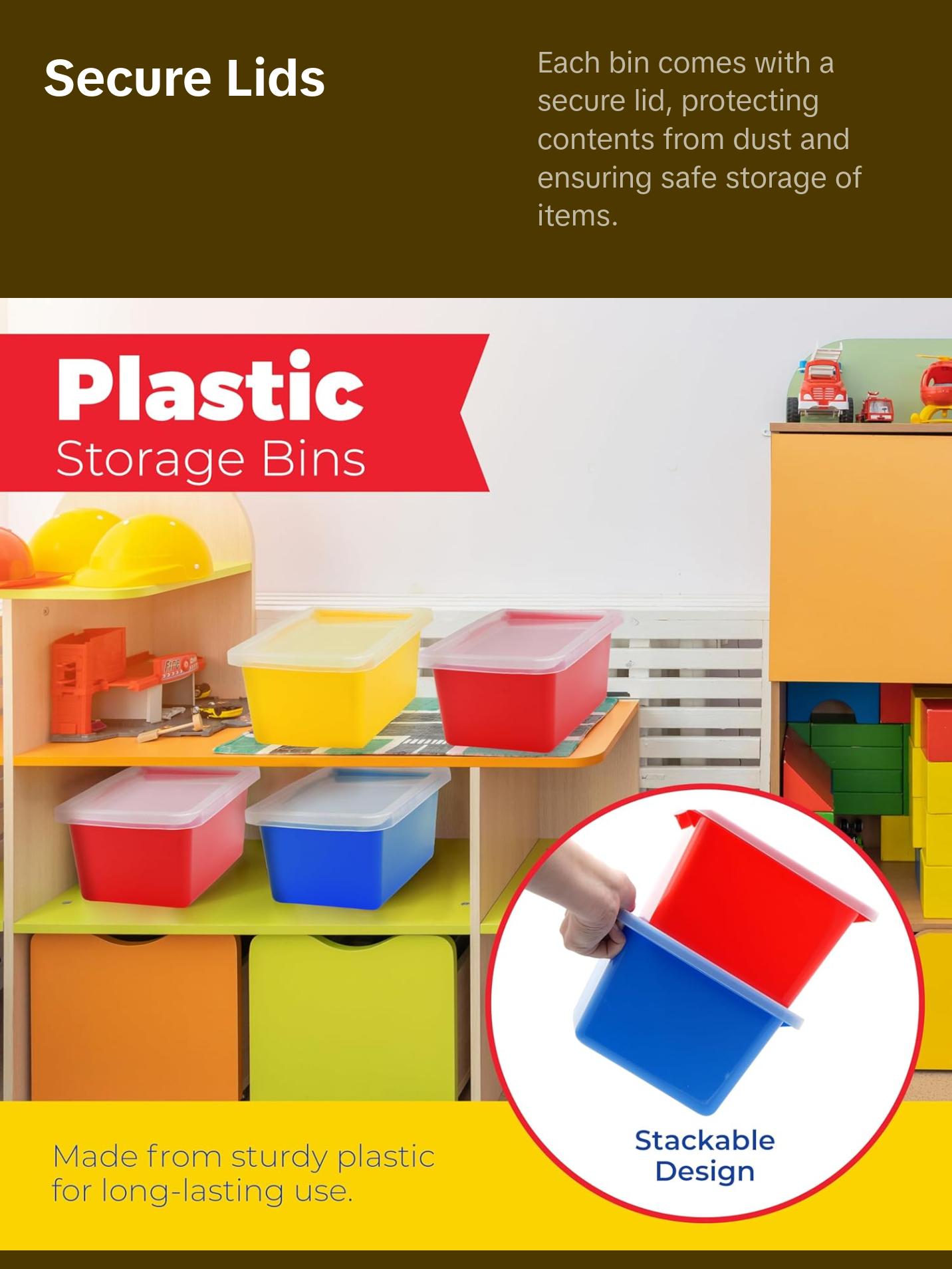 Storage Bins - Stackable Storage Bins, Plastic Storage, Bins Storage Containers, 3 pcs per pack - Cubby Storage Organizers, Classroom Organization Storage Bins - Stackable Storage Bins, Plastic Storage, Bins Storage Containers, 3 pcs per pack - Cubby Storage Organizers, Classroom Organization